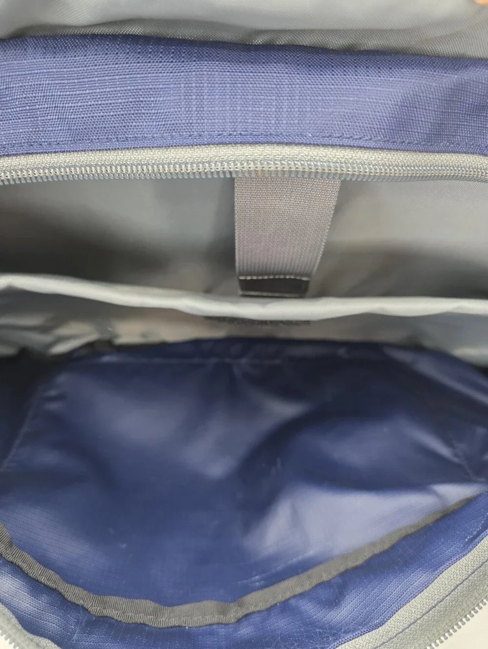 L.L. Bean Nylon Briefcase Messenger Laptop Bag Multi-Pocket Navy Blue Padded.